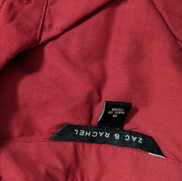 Zac & Rachel red blouse open sleeves size M - Picture 4 of 7